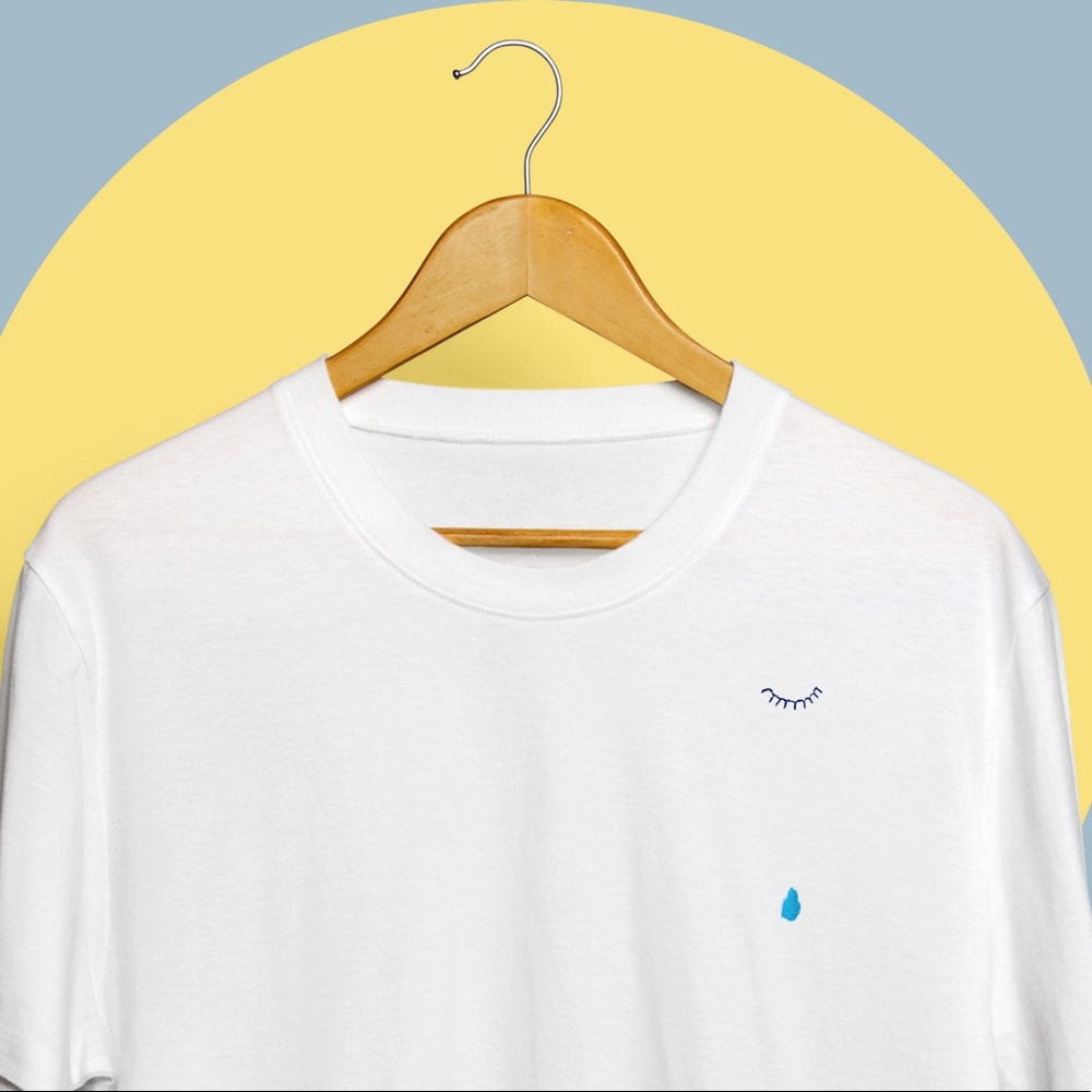 ‘Crying’ Handmade Embroidered Tee